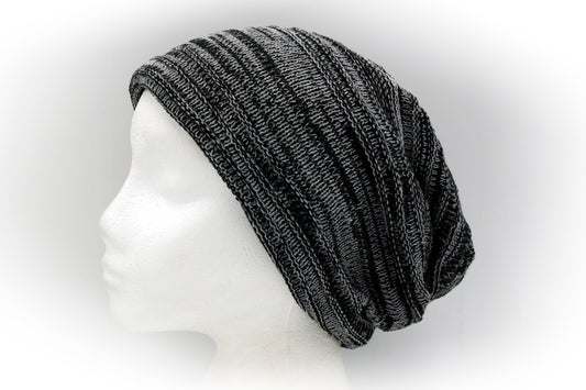Mixed Colour Yarn Textured Slouchy Beanie hat