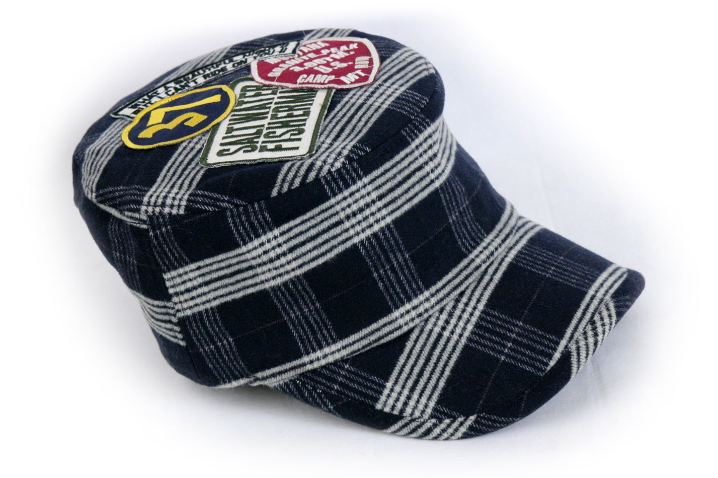 Military Army Style Cotton Chequered Cap