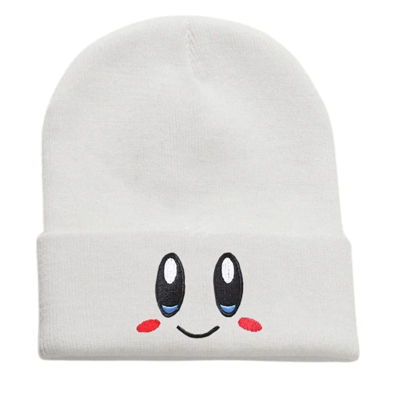 Cartoon Cute Smiling Face Big Eye Embroidery Knitted Beanies Hat