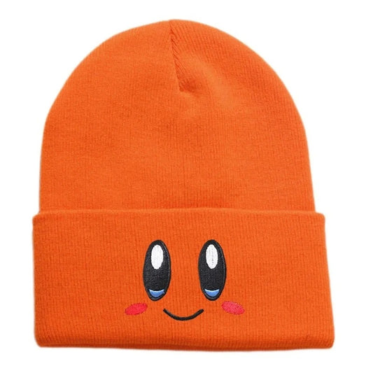 Cartoon Cute Smiling Face Big Eye Embroidery Knitted Beanies Hat