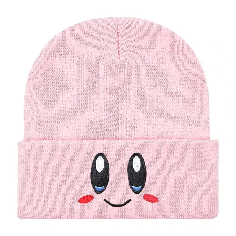 Cartoon Cute Smiling Face Big Eye Embroidery Knitted Beanies Hat