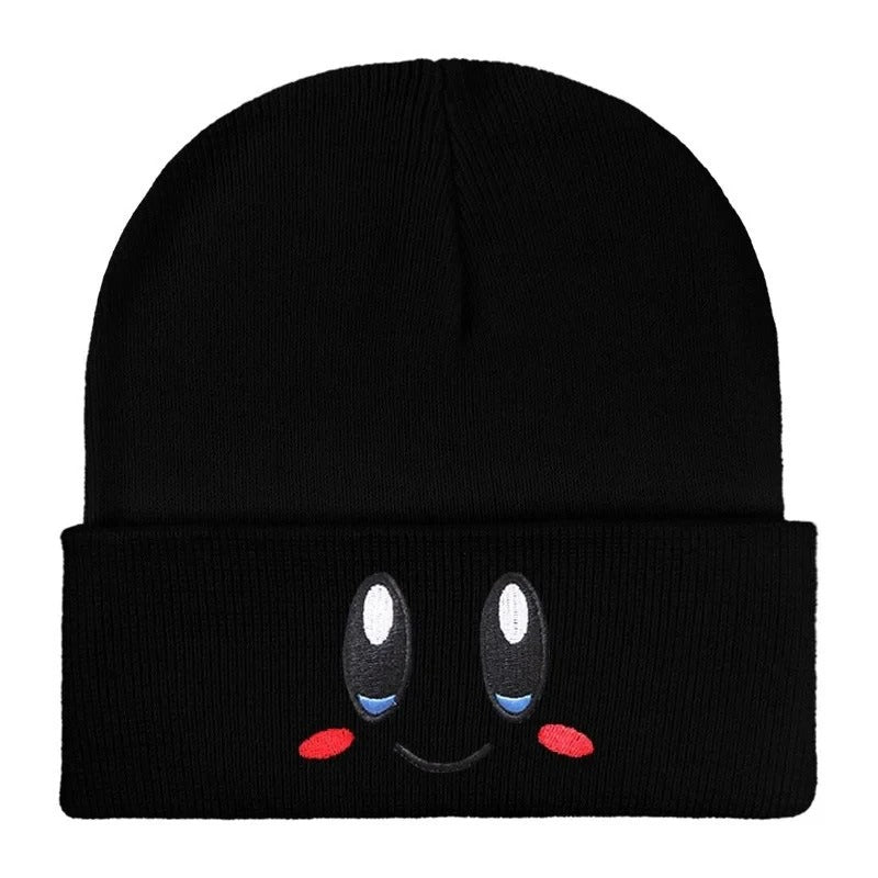 Cartoon Cute Smiling Face Big Eye Embroidery Knitted Beanies Hat