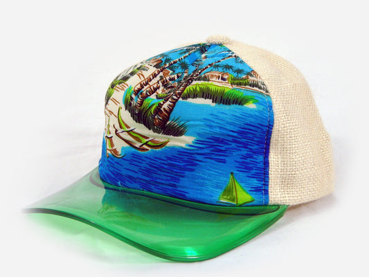 Plastic Peak Trucker Style Cap