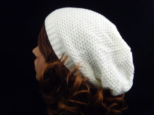 Light Comfortable Textured Loose Knitted Beanie Beret Hat