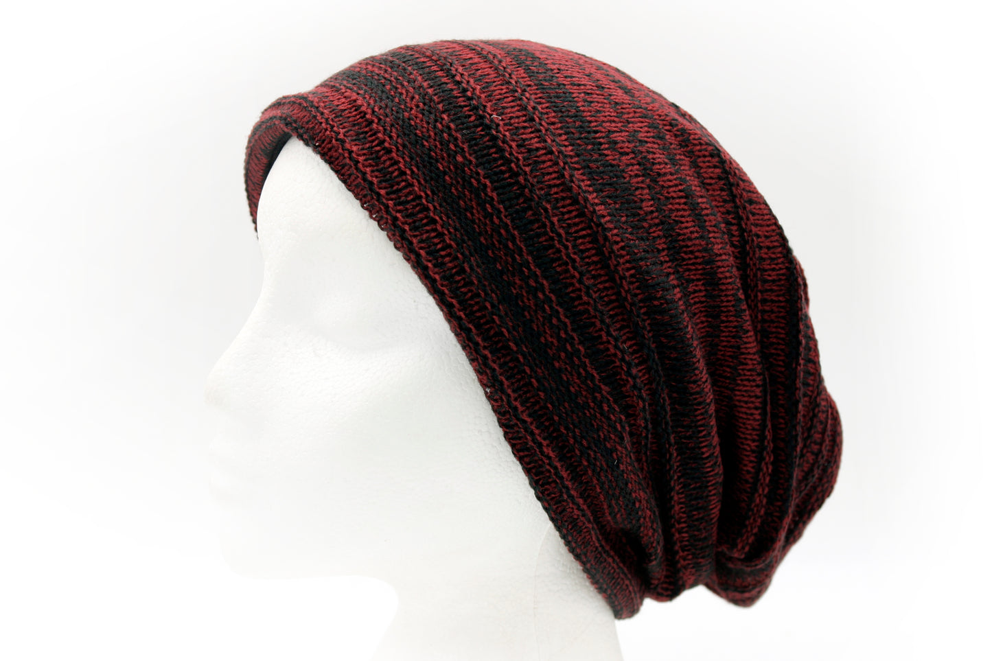 Mixed Colour Yarn Textured Slouchy Beanie hat