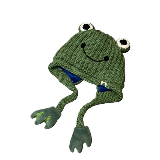 Frog Character Knitted Hat