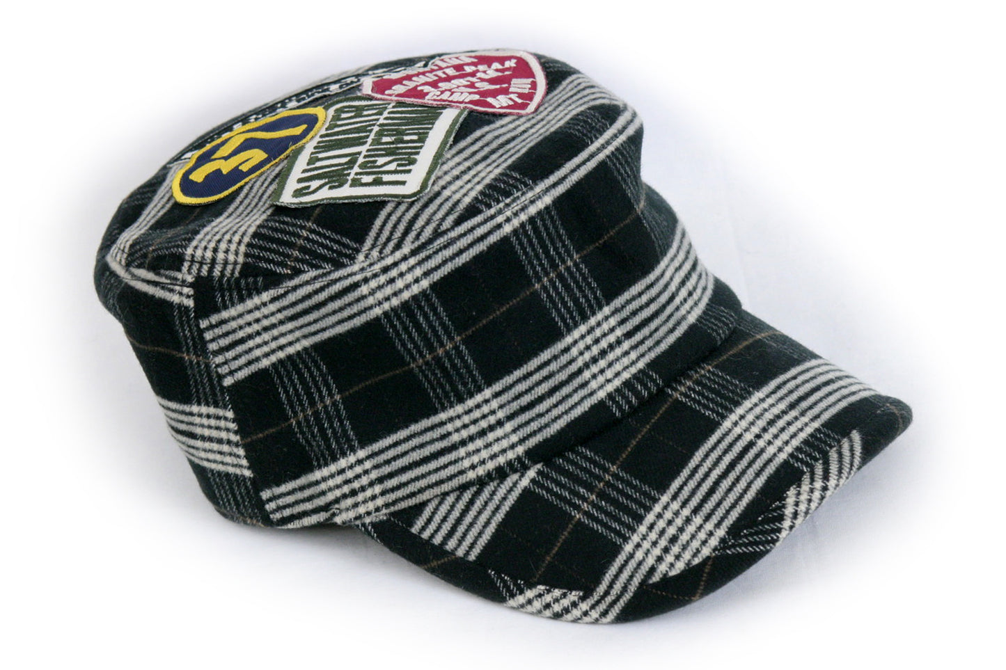 Military Army Style Cotton Chequered Cap
