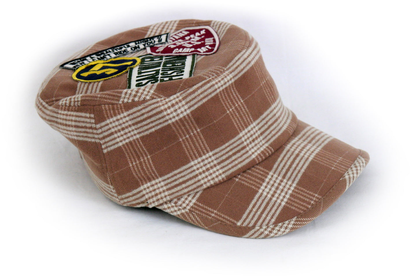 Military Army Style Cotton Chequered Cap
