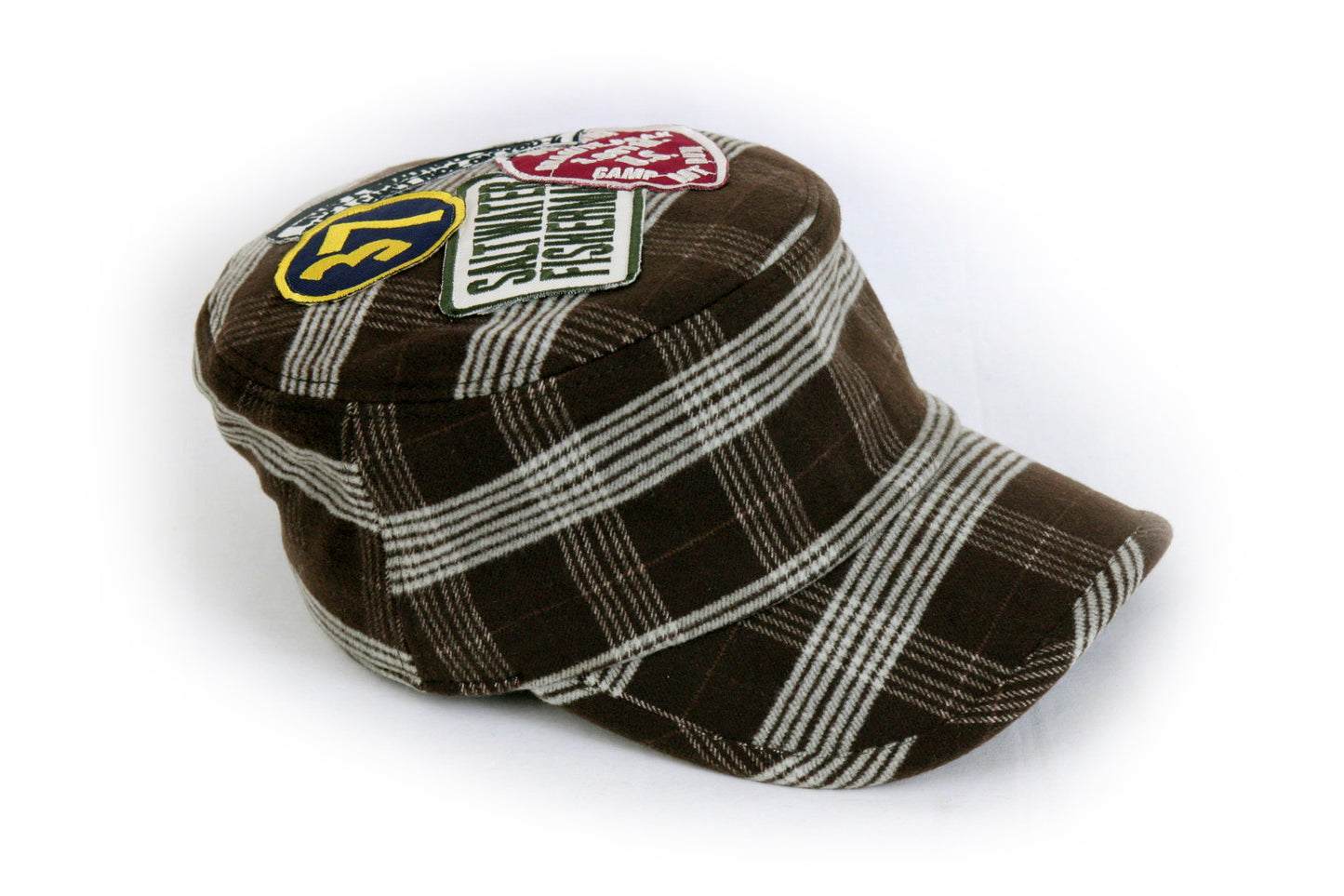 Military Army Style Cotton Chequered Cap