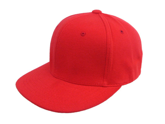 Flat Peak Plain Snap Back Baseball Cap