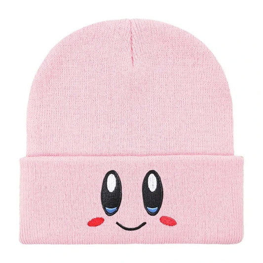 Cartoon Cute Smiling Face Big Eye Embroidery Knitted Beanies Hat