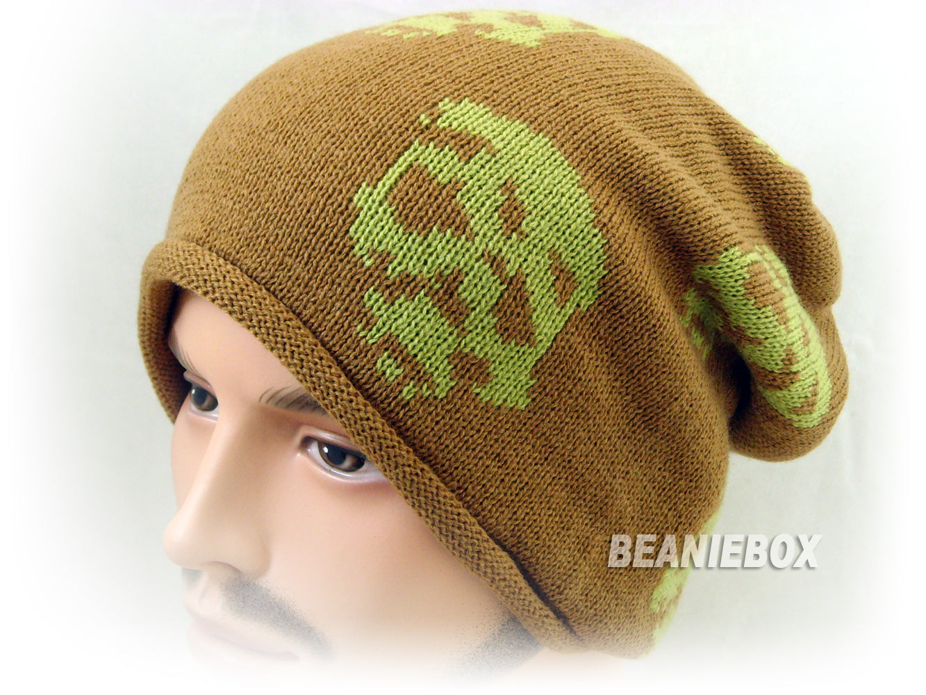 Baggy Knitted Skull Beanie Hat