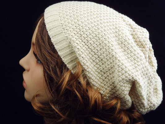 Light Comfortable Textured Loose Knitted Beanie Beret Hat