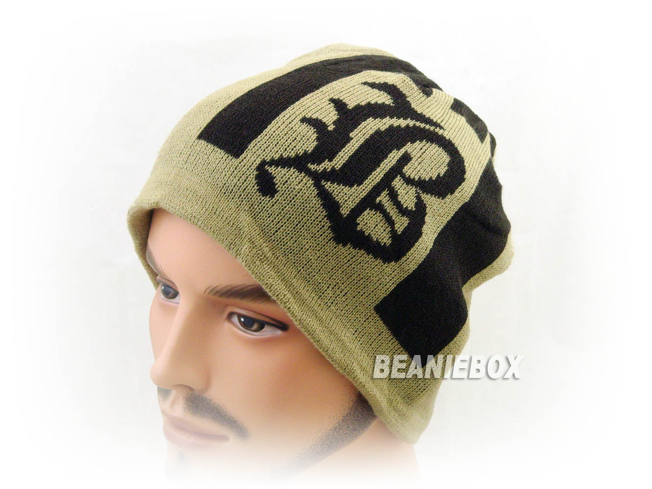 Baggy Loose Calligraphy B Beanie Hat
