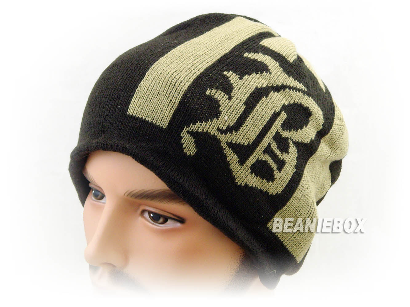 Baggy Loose Calligraphy B Beanie Hat