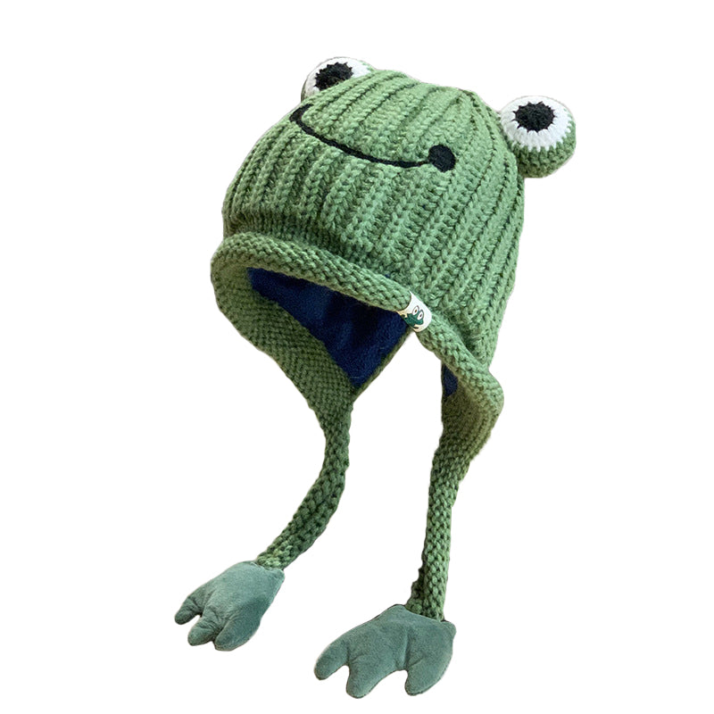 Frog Character Knitted Hat