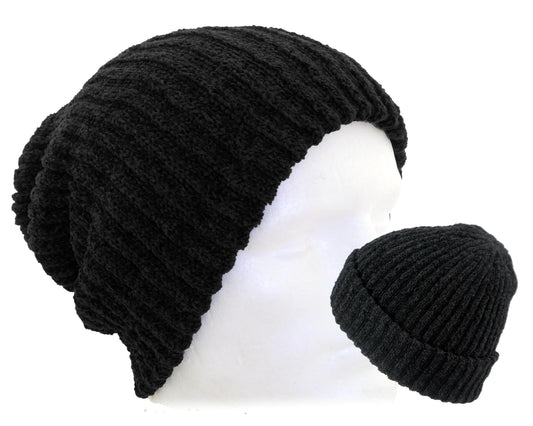 Chenille Ribbed Beanie Hat